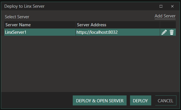 Deploy from Designer Example