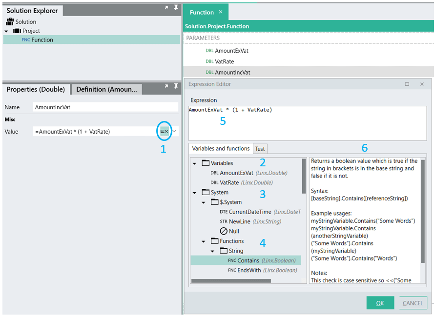 The Expression Editor Interface
