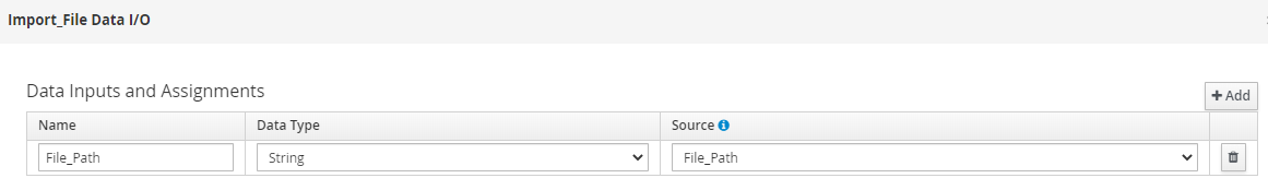 Task Data Input
