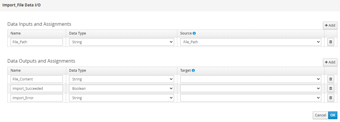 Task Data Outputs