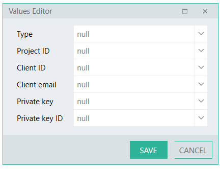 Values Editor